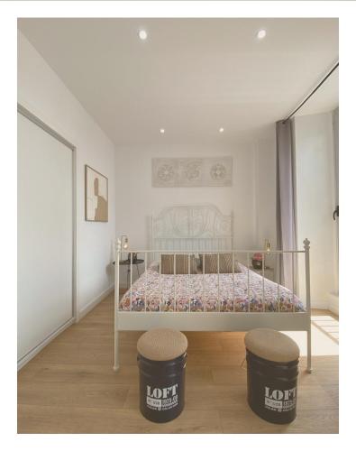 Ένα ή περισσότερα κρεβάτια σε δωμάτιο στο Casa Physalis