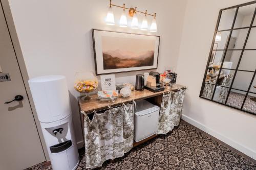 a room with a table in a room at Self Check-In Boutique Hotel - Quartier latin - Room 203 in Montréal