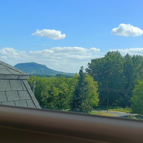 a view from the roof of a house at Villa Mátis in Balatonederics