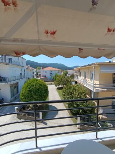 a view from the balcony of a apartment at Villa Popi in Limenas