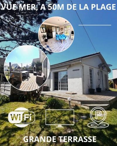 Maison, vue mer 50m plage