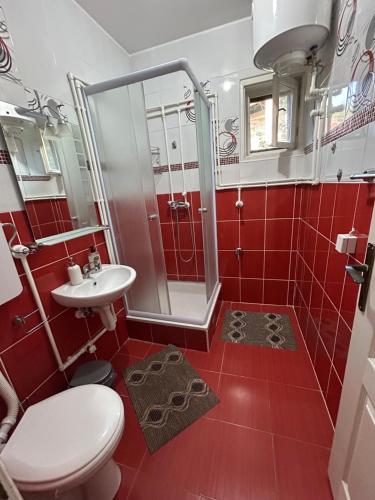 Koupelna v ubytování Apartmani Kostić