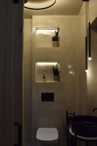 Koupelna v ubytování Platamon Boho Apartment 2- Με θέα την θάλασσα