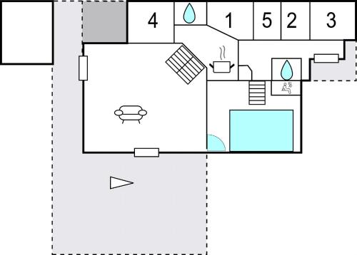 a floor plan of a house at Amazing Home In Nexø With Sauna in Snogebæk