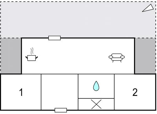 Bố cục Two-Bedroom Holiday Home In Otterup