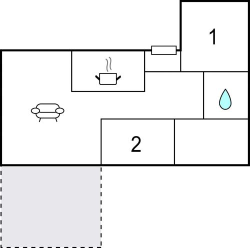 Κάτοψη του 2 Bedroom Lovely Home In Thisted