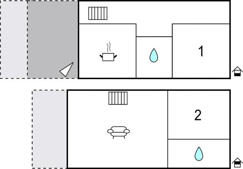 a block diagram of a block diagram of a building at 2 Bedroom Stunning Home In Højer in Højer