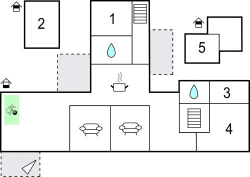 a block diagram of a block diagram of a house at Holiday Home Østerende in Ballum