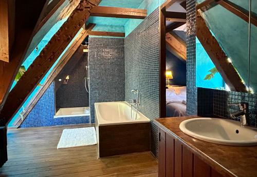Koupelna v ubytování B&B Pronkenburg