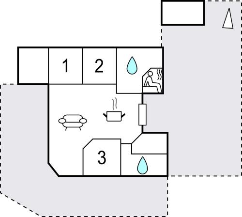 an image of a floor plan of a house at Lovely Home In Hjørring With Wifi in Hjørring