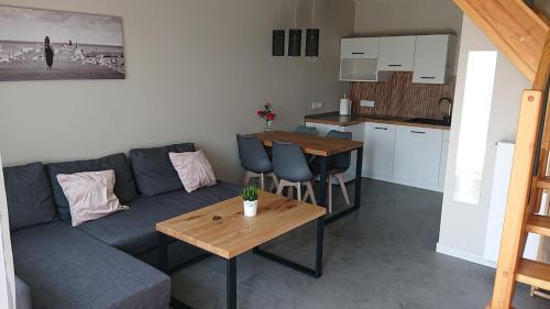 Η κουζίνα ή μικρή κουζίνα στο Bałtyckie apartamenty dom nr 3