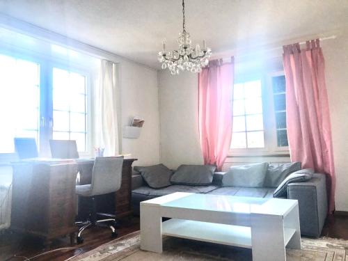 Posezení v ubytování Zurich 2 rooms full lakeview, unique historic house share bath 40 m2