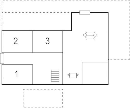 a block diagram of a house at 4 Bedroom Lovely Home In Lemvig in Lemvig
