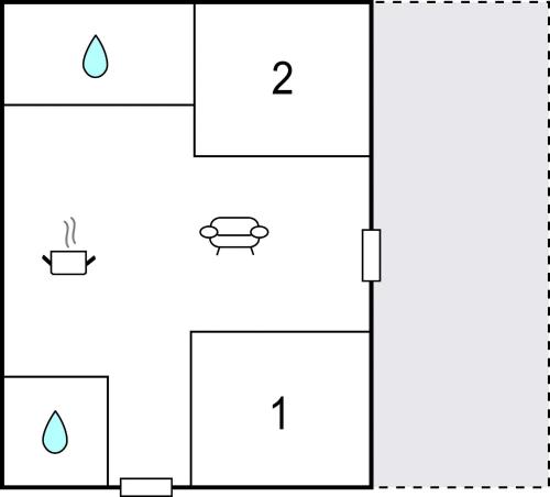 a schematic diagram of the reaction of two different liquids at Amazing Home In Pandrup With Kitchen in Pandrup