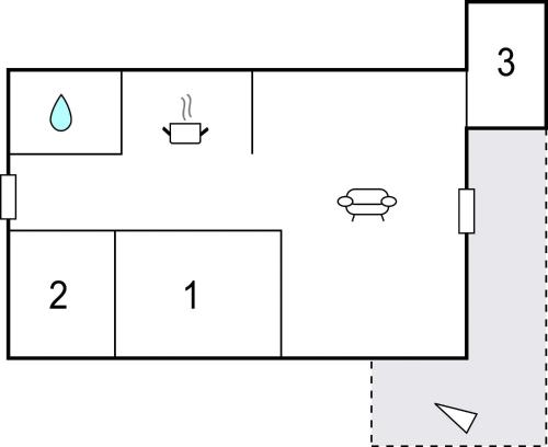 a block diagram of a house at Cozy Home In Ålbæk With Wifi in Ålbæk