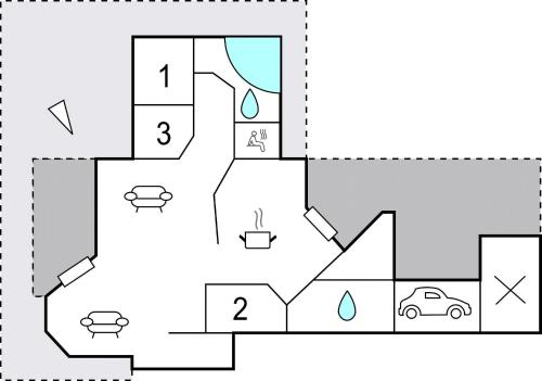 a floor plan of a house at Holiday Home Tangvej Ørsted Iv in Kare