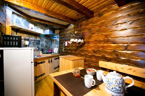 Een keuken of kitchenette bij Cherepanovs' Guest House