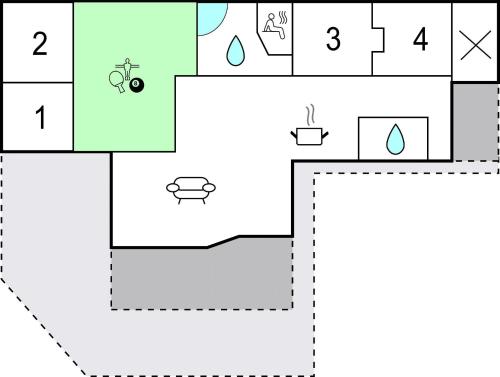 a plan of a house with a diagram at Four-Bedroom Holiday Home In Odder in Odder