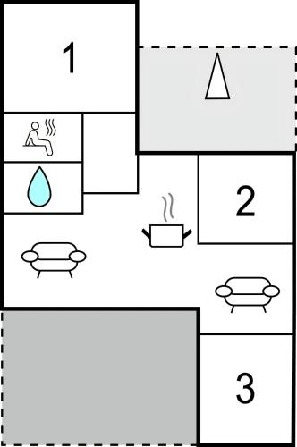 a block diagram of a diagram with four different squares at Holiday Home Sydskrænten Oksbøl in Oksbøl