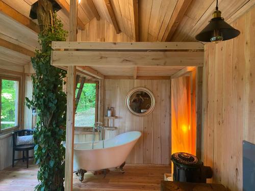 Ένα μπάνιο στο La Cabane de La Tortillère