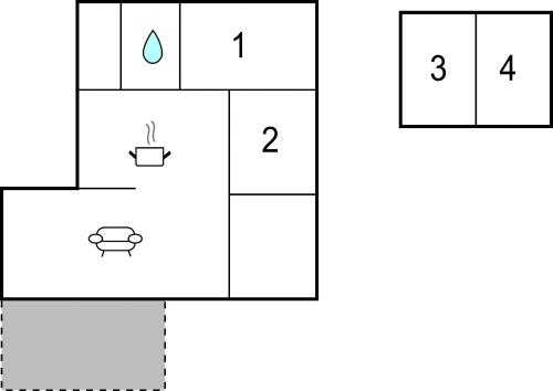 a block diagram of a box with a water drop at Pet Friendly Home In Melby With Wifi in Melby