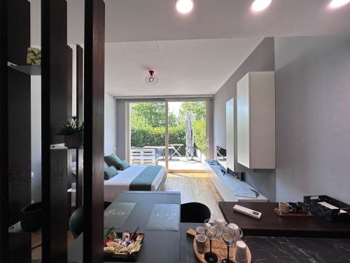 Гостиная зона в Deluxe apartment la Castagna