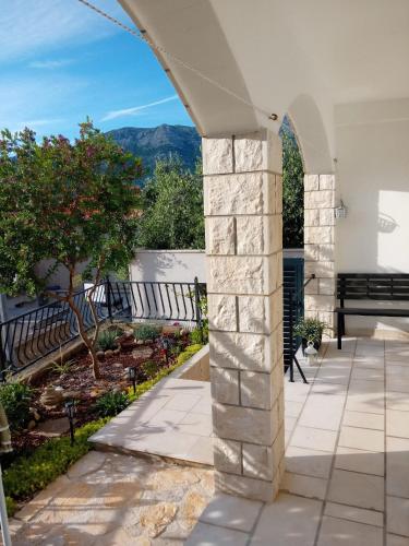 a view from the patio of a house at Guesthouse Korkyra Sun in Korčula