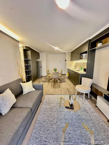 Ruang duduk di Agradable y Amplio departamento