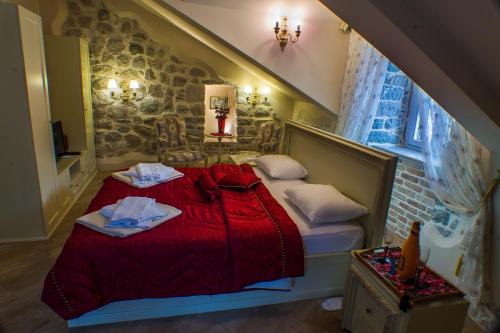 Cama ou camas em um quarto em Villa Casa del Sol Rozalija