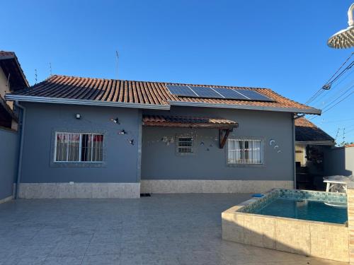 Bygningen som feriehuset ligger i