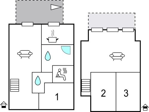 a schematic diagram of a house at Lake Front Apartment In Nykøbing Sj in Rørvig