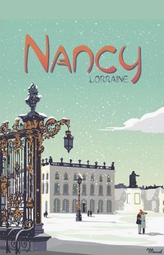 un panneau avec le dessin d'un grand bâtiment dans l'établissement Apparemment chaleureux hyper centre Nancy, à Nancy