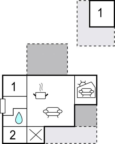 Plano de Lovely Home In Ans By With Wifi
