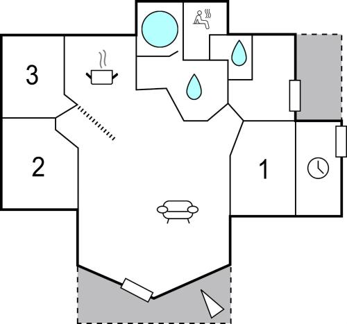 a floor plan of a house with diagrams at Holiday Home Solbærvangen Sun in Ovtrup