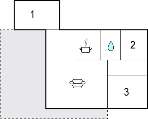 a block diagram of a box with a water drop at Nice Home In Samsø With Kitchen in Onsbjerg