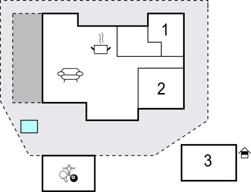 an illustration of a block diagram of a house at Amazing Home In Hemmet With Wifi in Hemmet