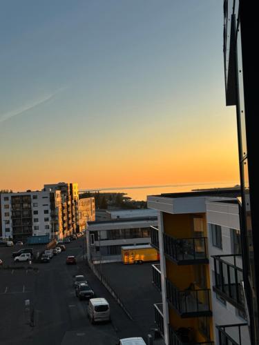 Východ nebo západ slunce při pohledu z apartmánu nebo okolí