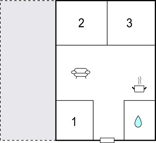 a block diagram of a box with four squares at 3 Bedroom Stunning Home In Vordingborg in Vordingborg