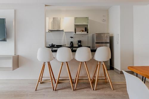 Η κουζίνα ή μικρή κουζίνα στο Cómodo Departamento en la mejor zona de Miraflores B4