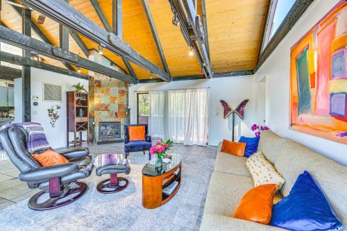 a living room with a couch and chairs at Sedona Retreat Central & Cozy Red Rock Views in Sedona