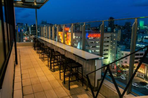Balkoni atau teres di Hotel Aqua Citta Naha