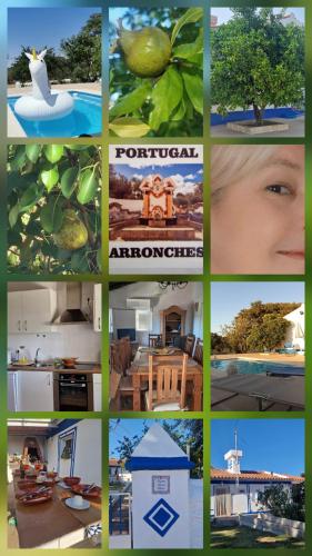 a collage of different pictures of different places at Casa Azul Oase da Natureza em Recanto in Recanto