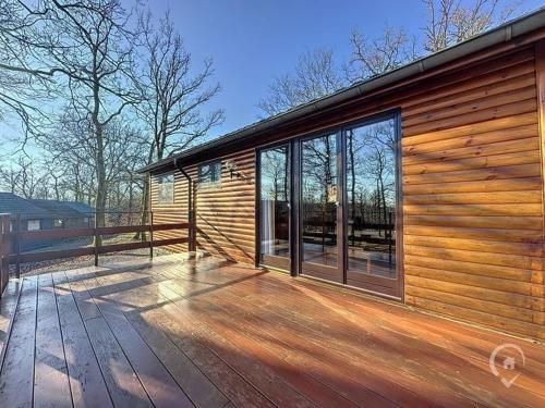 Balkón nebo terasa v ubytování Chalet cosy dans les Ardennes