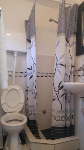a bathroom with a toilet and a sink at Casa Calda Apartments in Cetinje