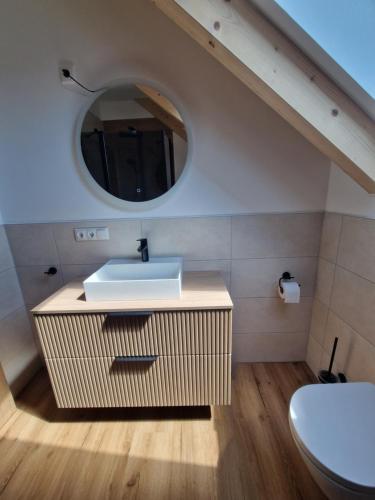 Koupelna v ubytování Chalet Heimatzeit