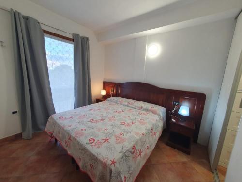 巴里萨尔多Guido Home Holiday的一间卧室，里面有一张床和一扇窗户。