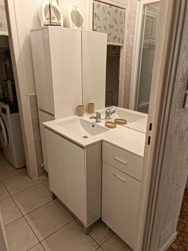 AGREABLE STUDIO CABINE DONNANT SUR TERRASSE AVEC VUE MER