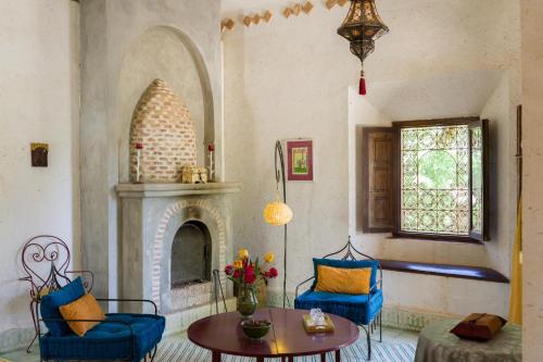 Χώρος καθιστικού στο Auberge Ksar Jallal