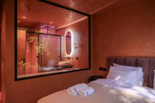 Postel nebo postele na pokoji v ubytování Bregu Village Spa