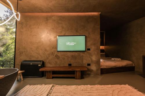 TV a/nebo společenská místnost v ubytování Bregu Village Spa